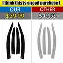 Tape-on Rain Guards for 2013-2018 RAV4, for 2013-2018 Toyota RAV4 AccessoriesSide Vent Visors Shades Window Deflectors for Toyota RAV4