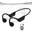KOPIDOE Bone Conduction Swimming Headphones, IPX8 Waterproof MP3 Player with Open-Ear Design, Bluetooth 5.4 Wireless Sports Earbuds for Swimming, Running, Cycling(Black)