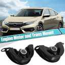 X AUTOHAUX Front Engine Motor Mount Kit for Acura EL Integra for Honda Civic 1992-2000 1.5L 1.6L for Honda Civic del Sol 1993-1997 for CR-V 1997-2001 2.0L 2 Pcs Front Right Motor