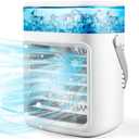 Portable Air Conditioner, 3 Speeds Personal Evaporative Air Cooler with 2/4H Timer, 450ml Rechargeable Mini Air Conditioner, Quiet Portable AC Unit Fan for Office Desk Home Bedroom Camping Car