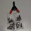 Mejiao Rivet Gun Set with 3 Sizes Nylon Blind Rivets, 30 Pieces, Hand Riveter Suitable for Automotive and More