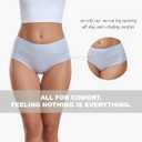 coskefy Women's High Waisted Cotton Underwear Soft Breathable Panties Stretch Briefs Ladies Panties 5 Pack, Multicolor (XL)