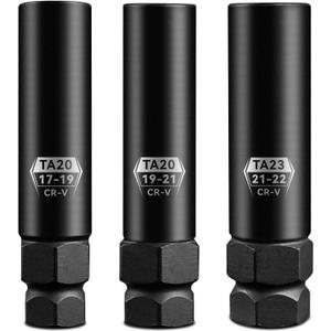 10 Spline Lug Nut Key, Lug Nut Socket Set For 3-Piece Pack Wheel Lock Removal Kit, Lug Nut Removal Tool Of TA20-17/19, TA20-19/21TA23-21/22, Cr-V Steel, Wheel Replacement Key To Double-Hex Heads
