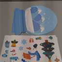 Tinlade 24 Sets Winter Sticker Craft Kits with Crystal Ball Scene Make Your Own Winter Scene with Cute Polar Bear Penguin Snowman Stickers for Classroom DIY Christmas Holiday Party Activities Supplies