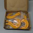 4 Pcs 3/8 Inch Clevis Slip Hook with Safety Latch G80 Drop Forged Alloy Steel Heavy Duty Chain Hooks 4400 Lbs Load Limit for Trailer Towing Vehicle