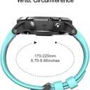 NotoCity Compatible Fenix Plus Bands Silicone Replacement Watch Strap for Garmin Fenix 5X, 6X, 3, HR, Descent MK1, D2 Delta PX, D2 Charlie (Teal)