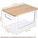 2 PCS Trash Bag Holder Dispenser Under Sink, Extra Large Garbage Bag Holder Organizer with Bamboo Top & Handles