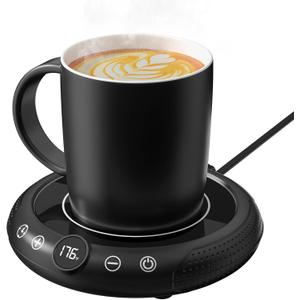 Coffee Mug Warmer with Mug Set - Cup Warmer for Desk Auto Shut Off, Smart Electric Beverage Heater for Coffee, Tea, Water, Milk and Coco, 8 Temperature Settings & 1-12H Timer, Gifts for Coffee Lovers