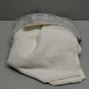 MYSKY HOME Natural Linen White Curtains 84 Inches Long, Semi Sheer Soft Cotton Window Drapes Set for Living Room Back Tab Elegant Cute Look Country Bedroom Curtains, 50" x 84", Beige, Pack-2