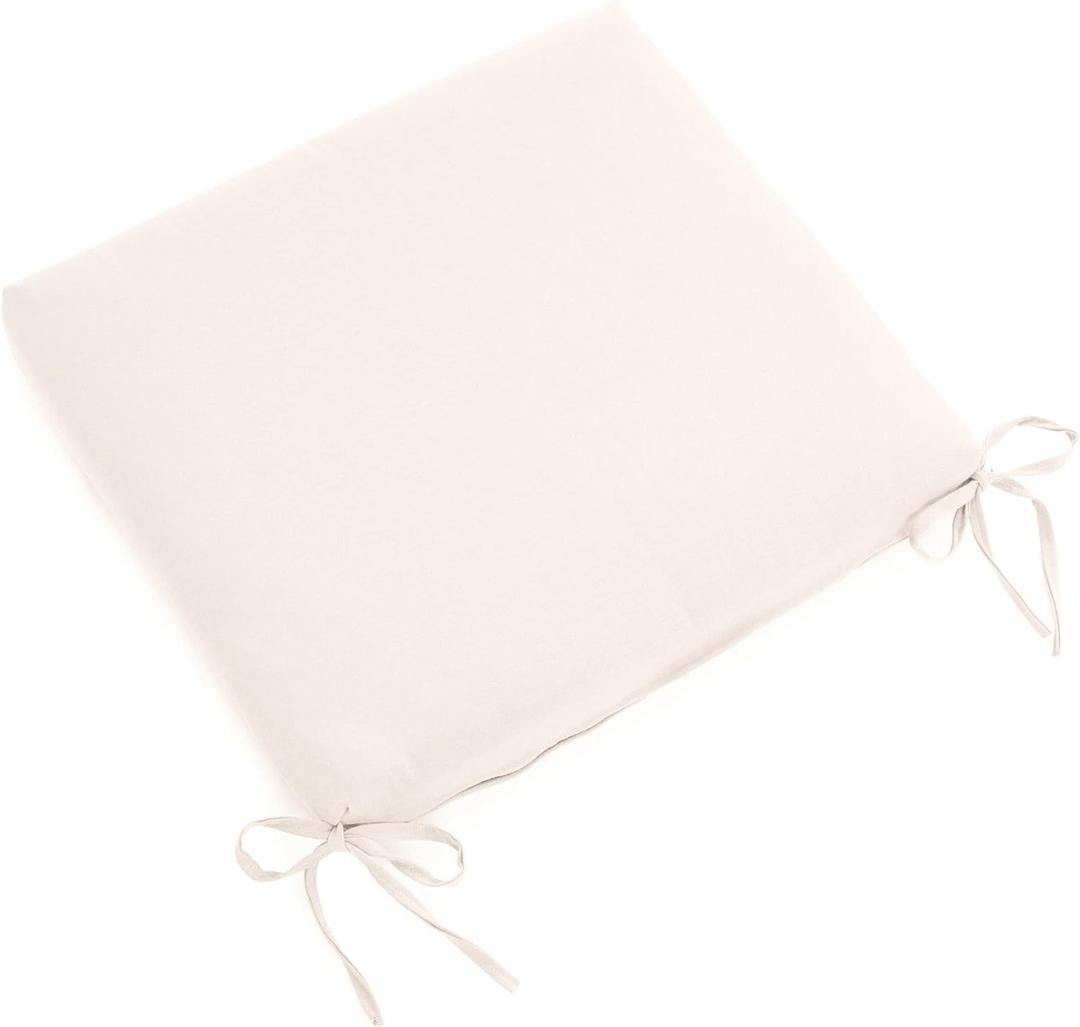 Blazing Needles Twill Chair Cushion, 20" x 19", Natural 1 Count