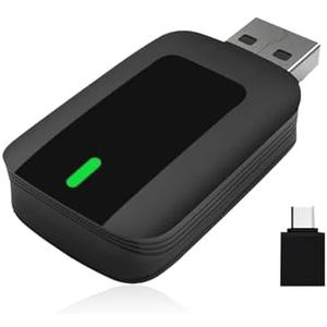 Wireless CarPlay Adapter for iPhone,Upgraded Wired to Wireless Carplay Adapter,Apple Car Play,Low Latency,Stable Connection for Cars with Factory Built-in CarPlay and iOS 10+/Android 11+,USB-A/Type-C