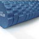 High Density Foam Roller Massager for Deep Tissue Massage of The Back and Leg Muscles - Self Myofascial Release of Painful Trigger Point Muscle Adhesions (Blue)