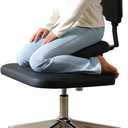 Cross-Legged Chair, Kneeling Chair with Lumbar Support and Adjustable Recline Angle, Ergonomic Office Chair for Office, Home and Yoga Enthusiasts, Meditation Fanatics (Black)
