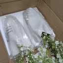 Elements Artificial White Flower Arrangement in White Ceramic Vase, Realistic Look and Feel