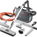 Hoover Commercial PORTAPOWER Lightweight Canister Vacuum Cleaner with Attachments, Portable Carriable Handheld Small Professional Grade Bagged, 8 Pounds, CH30000, Black