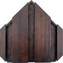 WELLAND Wall Mounted Corner Wine Rack -2 Pack Wooden Rustic Floating Corner Wine Holder with 6-7 Glass Slot Holder