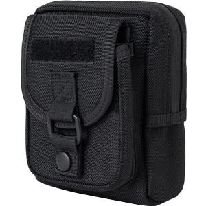 Compact Utility Gadget Pouch Tactical MOLLE Nylon Duty Belt Pouches for Police Law Enforcement Work EDC Small Tool Waist Bag for 6.1" Cellphone Outdoor Camping Hiking Organizer (Snap Flap Standard Size)