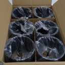 LAMPWELL LYON Clip-on Chandelier Organza Fabric Lamp Shades,Set of 6,Small Drum,5.2"5.2"H5.2", Organzy Ribbon, Handmade,Modern Trendy Decorative,ONLY FOR CANDLE BULB,Black