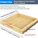 2 Set Pull Out Cabinet Organizer, Soft Close Slide Out Wood Drawer Storage Shelves for Kitchen, Base Cabinet Organization for Pantry, Finished, Heavy-Duty, Bottom Assembly (24 W x 21