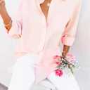 siliteelon Womens Oxford Button Down Shirt Long Sleeve Cotton Dress Shirt Collared Blouse Business Casual Work Tops -  XL