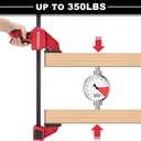 Upgraded 4-Pack 24 Inch Woodworking Clamps,Bar Clamps Heavy Duty 350LBS Throat Depth 3-1/3,One-Handed Quick Grip/Spreader Wood Clamps Set with Quick Change Button