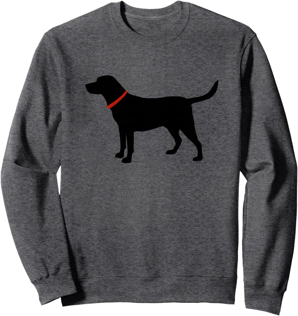 Labrador Retriever Sweatshirt Black Lab Lover Sweatshirt (Gray, S)
