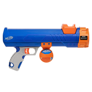 Nerf Dog Tennis Ball Blaster Dog Toy Blue/Orange, 16 Inch Compact Blaster with 1 Ball