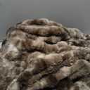 COOVA Faux Fur Throw Blanket for Couch, Cozy Soft and Fuzzy Plush Rabbit Fur Bubble Blanket for Sofa Bedroom Living Room, 50x60 Inches Tie Dye Brown