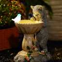 Cat Statues for Bird Bath: Outdoor Sculptures for Garden Lawn Patio Yard Balcony Porch - Unique Gifts for Mother Grandma Women