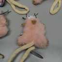 Steel Dog Cat Combo Critter Toy with Catnip Pouch Pink