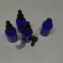4 Pack 2 oz Glass Dropper Bottles with Measured Dropper - 60ml Dark Blue Tincture Bottles with Calibrated Glass Eye Droppers (1ml) - Leakproof Essential Oils Bottles for Health, Personal Care & Beauty