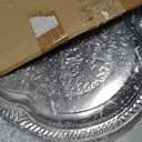 4 Pcs Large Silver Serving Tray 20.3 x 15.2 Inch Elegant Floral Metal Plate Silver Platter for Buffet Wedding Party Jewelry Decorative, Oblong, about 15.35 x 9.45 inches with handle