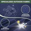 Outdoor Cushions for Patio Furniture, Outdoor Seat Cushion Set 24 x 24 x 5.75 Inch, Waterproof & Fade Resistant Outdoor Chair Cushions, Deep Seat Patio Cushion with Removable Cover, Navy Blue, 24*24+5.75/25*22.5"