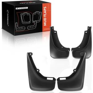 A-Premium Set of 4PCS Mud Flaps Splash Guards Mudguards Mudflaps with Hardware Compatible with Jeep Cherokee, 2019-2021, Sport Utility, (W/Fender Flares), Front and Rear (Driver and Passenger Sides)