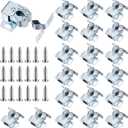 Bonuci Cabinet Door Latch and Catch Hardware Double Roller Catch Cabinet Latches with Spear Strike for Closet Doors Kitchen(Silver,20 Pcs)