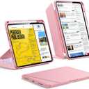 ESR for iPad Pro 11 Inch Case (M5/M4) 2025/2024, Vertical Stand Cover, Multi Stand Angles, Ultra-Stable Case with Pencil Holder, Flip Series, Pink