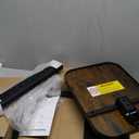 Kitstorack TV Tray Table, Adjustable Height & Flip-Top & Rounded Metal Corners, Snack Table for Couch, Sofa, Bed, Chair, Living Room, C Shaped End Side Table for Eating, Dinner or Laptop, Small Spaces (Brown)