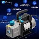 Orion Motor Tech Vacuum Pump, 3.5 cfm 1/4 hp HVAC Single Stage Vacuum Pump for R12 R22 R134a R410a R502, Auto AC Vacuum Pump Kit for Automotive Air Conditioner Resin Degassing & More, Oil Included