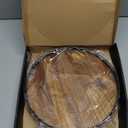 Acacia Wood 13" Lazy Susan Turntable Organizer for Table Top, Farmhouse Round Wooden Lazy Susan for Cabinet Kitchen Centerpieces Coffee Table, for Condiments Spices, Bathroom Vanity Tray Decor