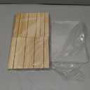 8 Pack 5 x 7 Inch Blank Clear Acrylic Table Displays with Wooden Stands - Ideal for DIY Name Cards, Menu Numbers, and Event Party Decorations（SINGLE LAYER）