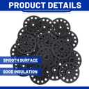 Polypropylene Washers 60 mm for Fixing Supporting Rigid Foam Insulation Panels and Sheets Load Spreading Plastic Washers Flat for Screws and Nail, Black(200 Pcs)