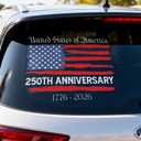 3 x 2 Pcs 250th Anniversary Decal The Independence of USA Sticker 1776-2026 Flag Decal United States Patriotic Vinyl Bumper Sticker Merchandise