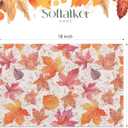Softalker Fall Placemats Set of 4, 12 x 18 Inch, Printed Thanksgiving Maple Leaf Linen Table Mats, Seasonal Autumn Holiday Table Decorations for Kitchen, Dining, Party Decor