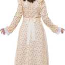 Girls Prairie Girl Costume (Beige, M)