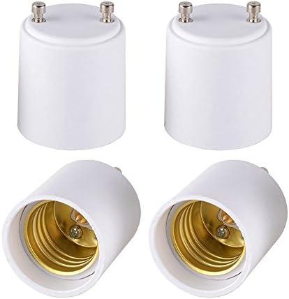 Onite GU24 to E27 E26 Adapter for LED Bulb, GU24 to Medium Base Converts Your Pin Base Fixture to Standard Screw-in Lamp Socket 4Pack