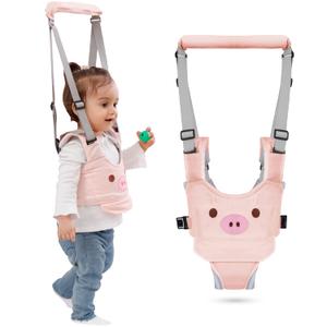 Baby Walking Harness - Handheld Kids Walker Helper - Toddler Infant Walker Harness Assistant Belt - Child Baby Walk Learning Help Support Assist Trainer Tool - for 7-24 Month Old (Pink)