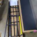 Full Size Loft Bed with L-Shaped Long Desk, Heavy Duty Metal Loft Bed Frame with Safety Guard & Ladder for Bedroom, No Box Spring Needed, Black