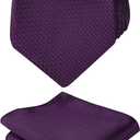 Alizeal Mens 3.15'' Vintage Necktie Pocket Square Hanky Set | Business Geometric Regular Patterns Tie