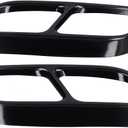 ARAMOX Tail Pipe Trim, 2PCS 4Out Tip Trim Tail Throat Frame Quad Outlet Glossy Black Replacement for CT5 2020