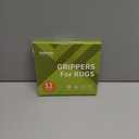 Rabenda 12 Pcs Rug Tape, Non Slip Rug Pads Grippers for Hardwood Floors and Tiles, Reusable Carpet Tape for Area Rugs, Double-Sided Adhesive Rug Stickers Keep Corners Flat (Black)